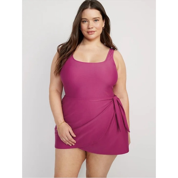 'NWT Old Navy Wrap-Front Swimsuit Dress - Picture 7 of 8